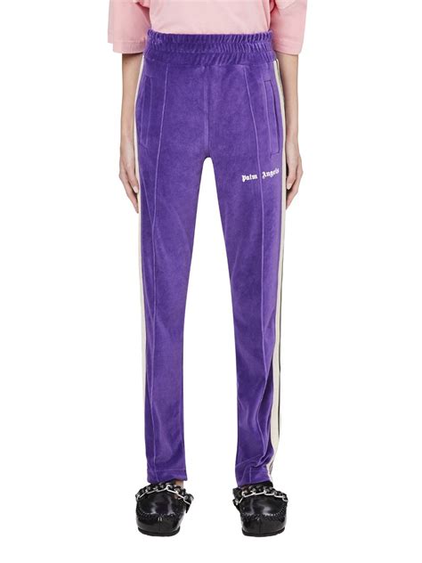 purple velvet palm angels tracksuit